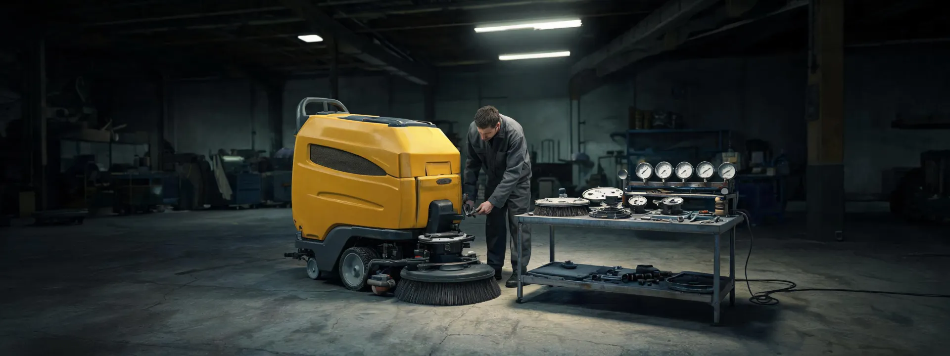 Factory Cat equipment inspection area