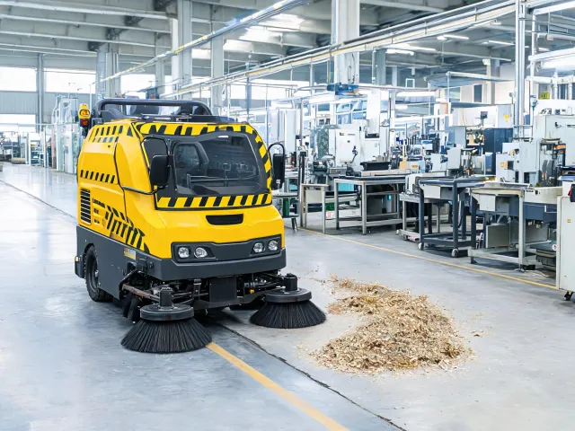 Manufacturing floor cleaning application